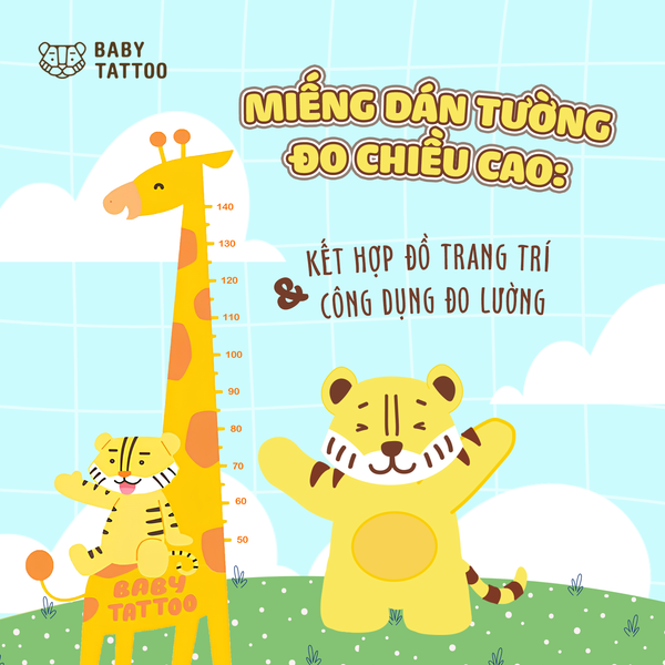 Miếng Dán Tường Đo Chiều Cao: Kết Hợp Đồ Trang Trí và Công Dụng Đo Lường
