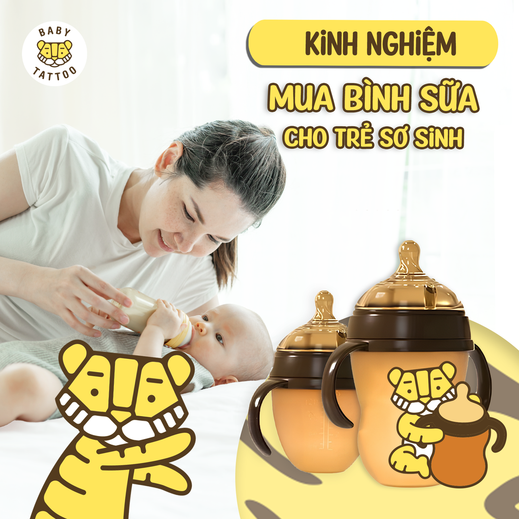Kinh nghiệm mua bình sữa cho trẻ sơ sinh