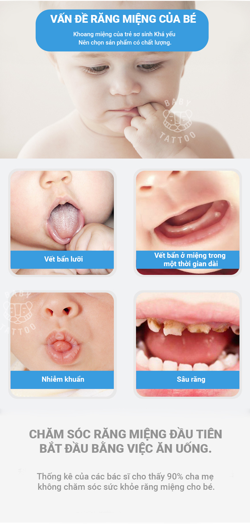 vấnđề răng nướu của bé