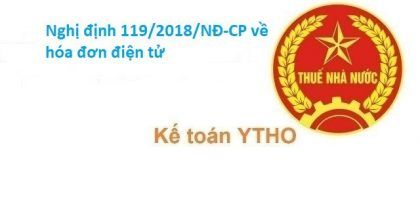 Nghị định 119/2018/NĐ-CP về hóa đơn điện tử