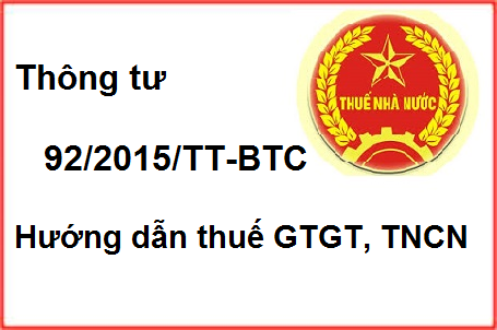 Phụ lục theo thông tư 92/2015/TT-BTC