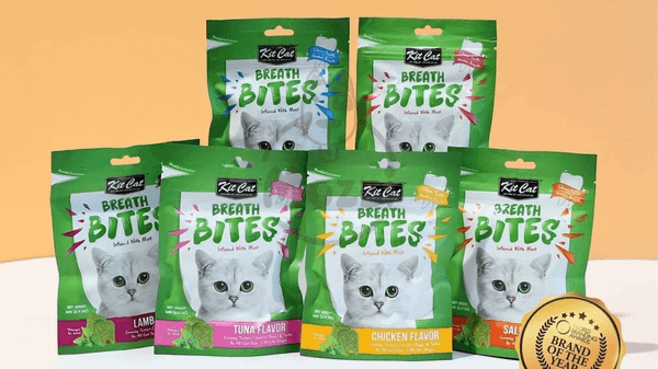 Bánh thưởng ăn vặt cho mèo KitCat Breath Bites snack gặm sạch răng, thơm miệng