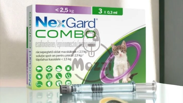 Thuốc xổ giun cho mèo con Nexgard Combo dạng nhỏ gáy