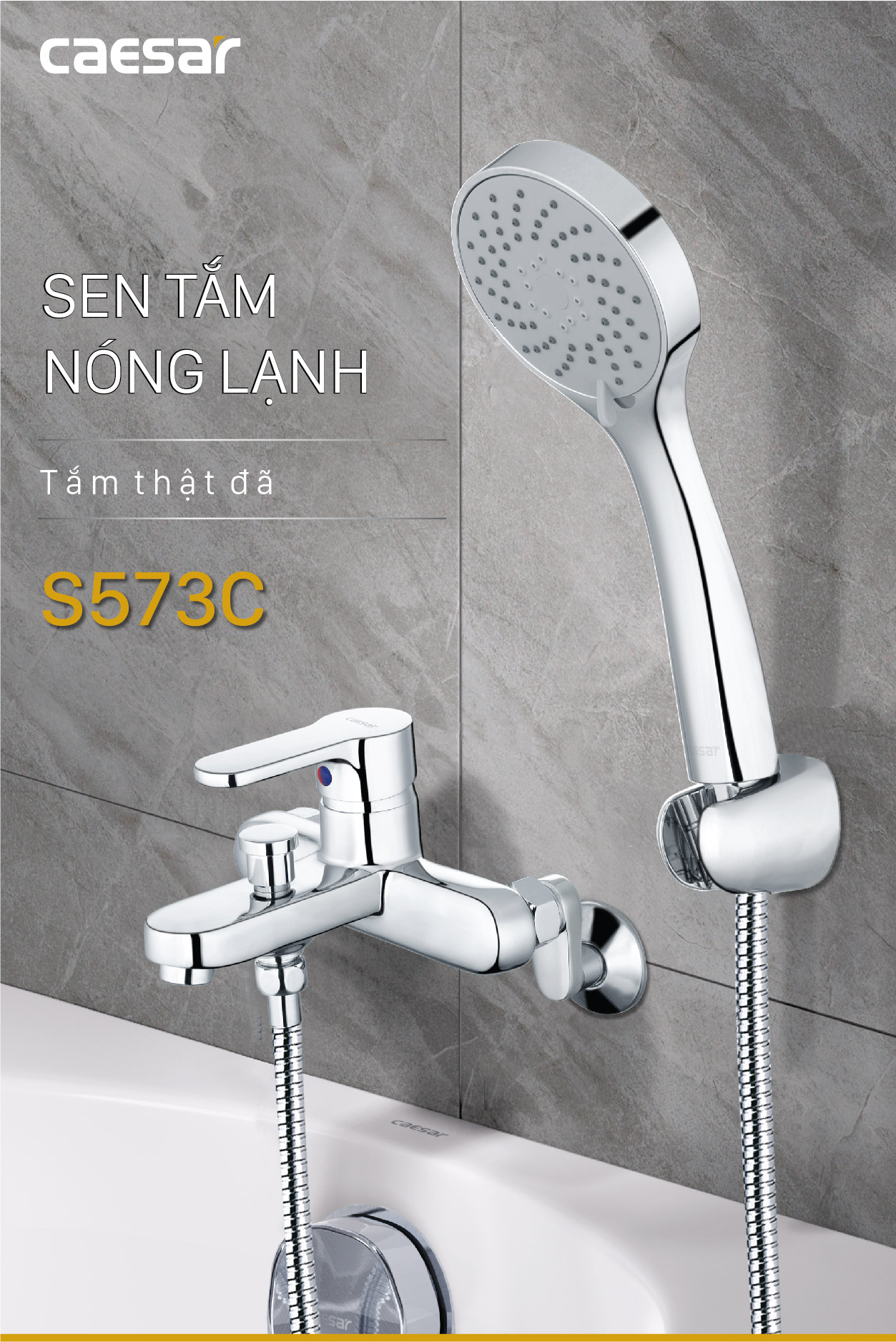 Vòi Sen Gạt Nóng Lạnh - S573C – Caesar Eshop