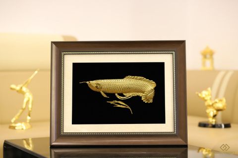 3 cách bài trí tranh cá rồng mạ vàng ''chuẩn'' theo phong thuỷ