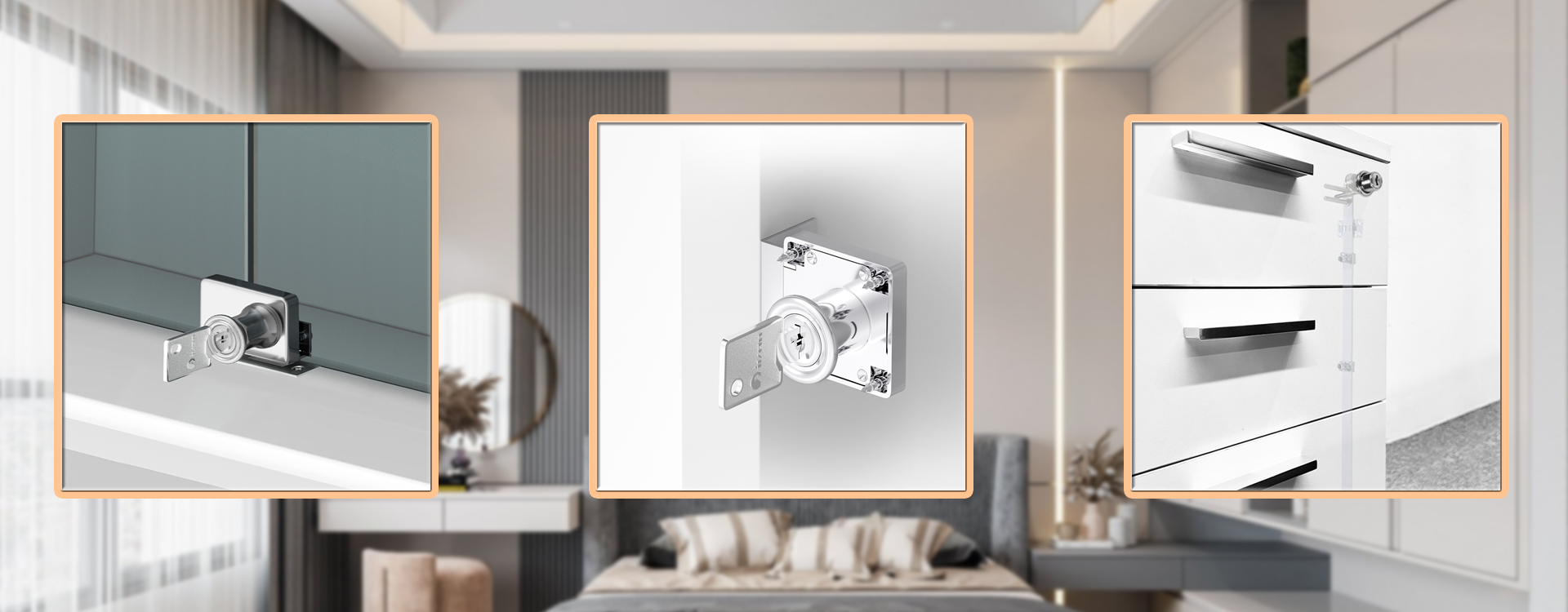 Khoá Hộc Tủ - Khoá Ngăn Kéo - Khoá Kính