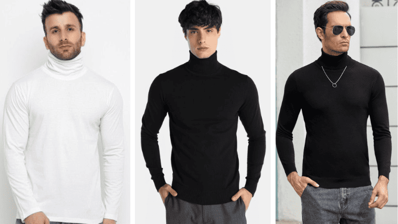 áo thun cổ lọ dài tay dành cho nam
