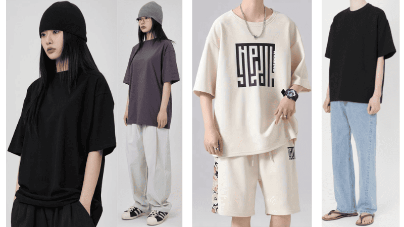 Form áo thun oversize dành cho nam nữ