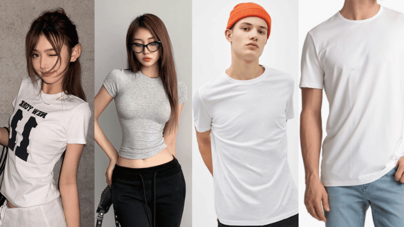 form dáng áo thun slim fit