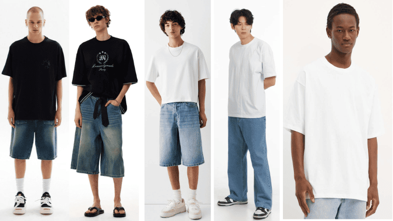 áo thun mặc với quần jean cho nam gầy