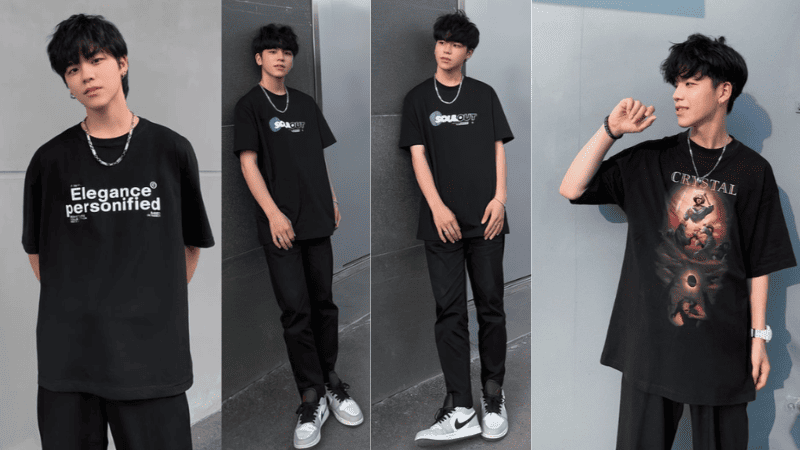 Áo thun oversize cho nam gầy