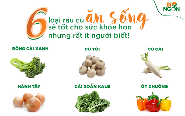 6 loại rau củ ăn sống tốt cho sức khỏe - rau củ quả hữu cơ online