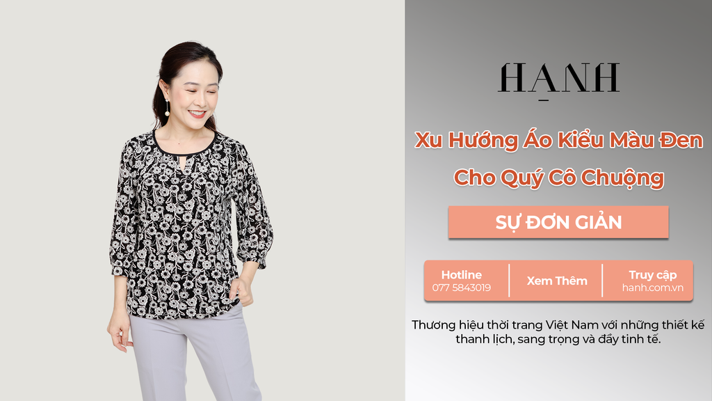 Xu Hướng Áo Kiểu Màu Đen Cho Quý Cô Chuộng Sự Đơn Giản