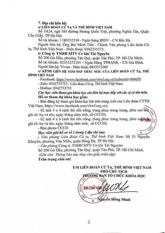THÔNG BÁO: TỔ CHỨC KHÓA HỌC ĐÀO TẠO NGƯỜI HƯỚNG DẪN TẬP LUYỆN MÔN THỂ HÌNH & FITNESS TRÌNH ĐỘ HLV CẤP 2 TẠI BÌNH DƯƠNG