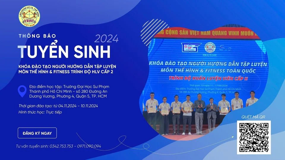 TUYỂN SINH KHOÁ HLV CẤP II - KHAI GIẢNG 11.2024