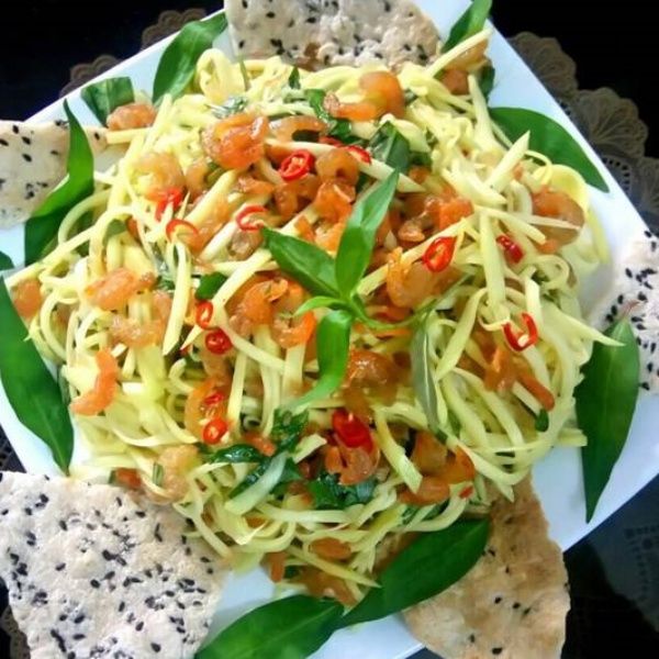 Cách Làm Món Tôm Khô Trộn Salad