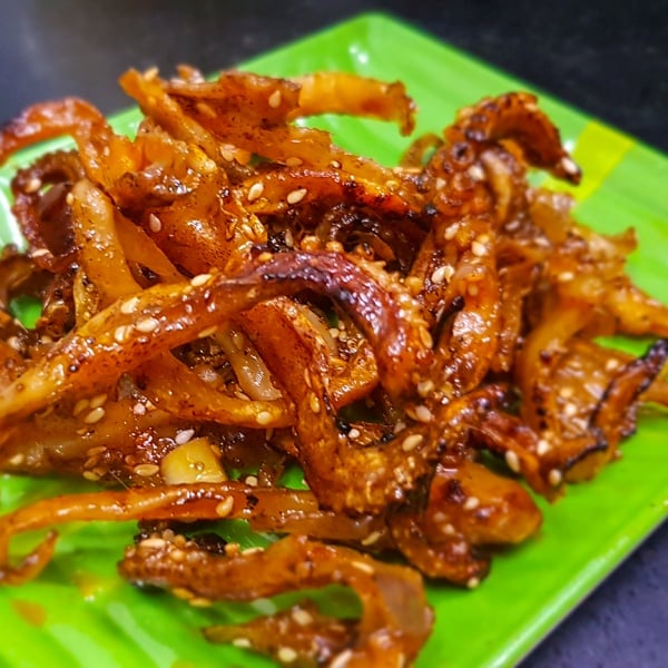 CÁCH LÀM RÂU MỰC RIM MĂN NGỌT