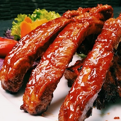 Sườn cọng nướng tỏi