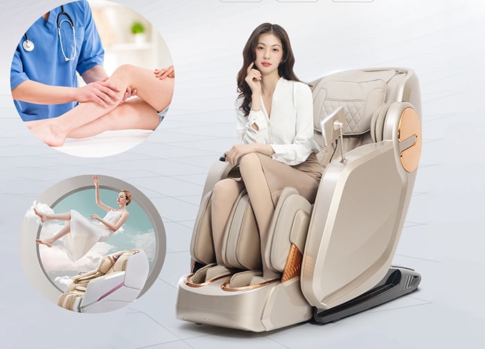 Bấm huyệt túc tam lý bằng ghế massage của OHARi