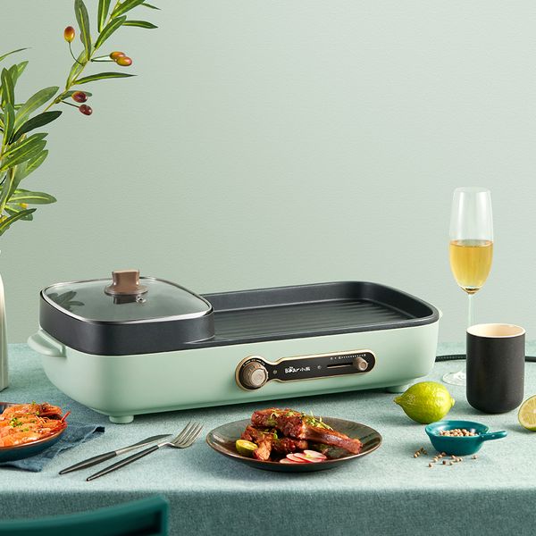 Bếp nướng và lẩu đa năng Bear DKL-C15G1 - Bếp và lẩu 2 trong 1