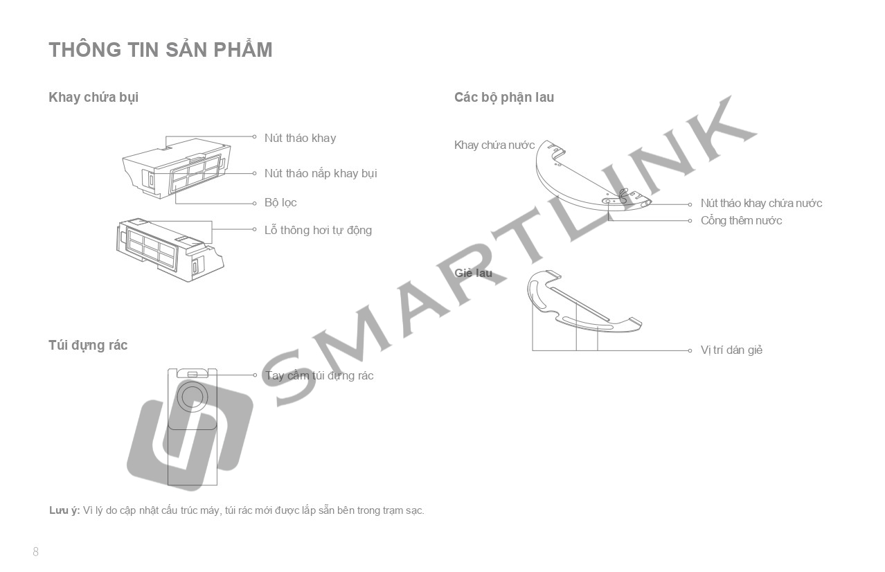 Robot hút bụi lau sàn tự làm sạch Dreame D10s Plus 25