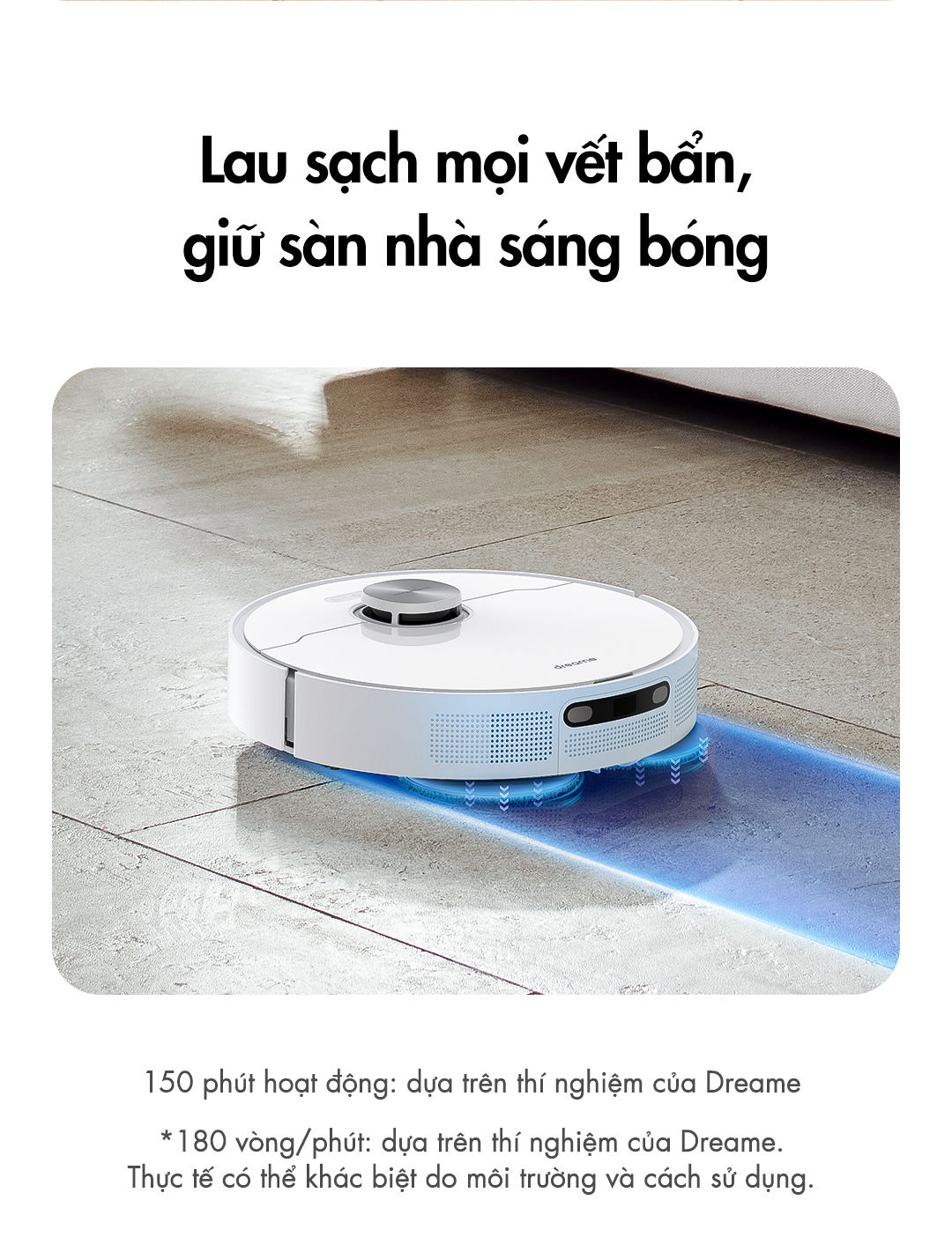 Robot lau sàn hút bụi tự làm sạch Dreame L10 Prime 9