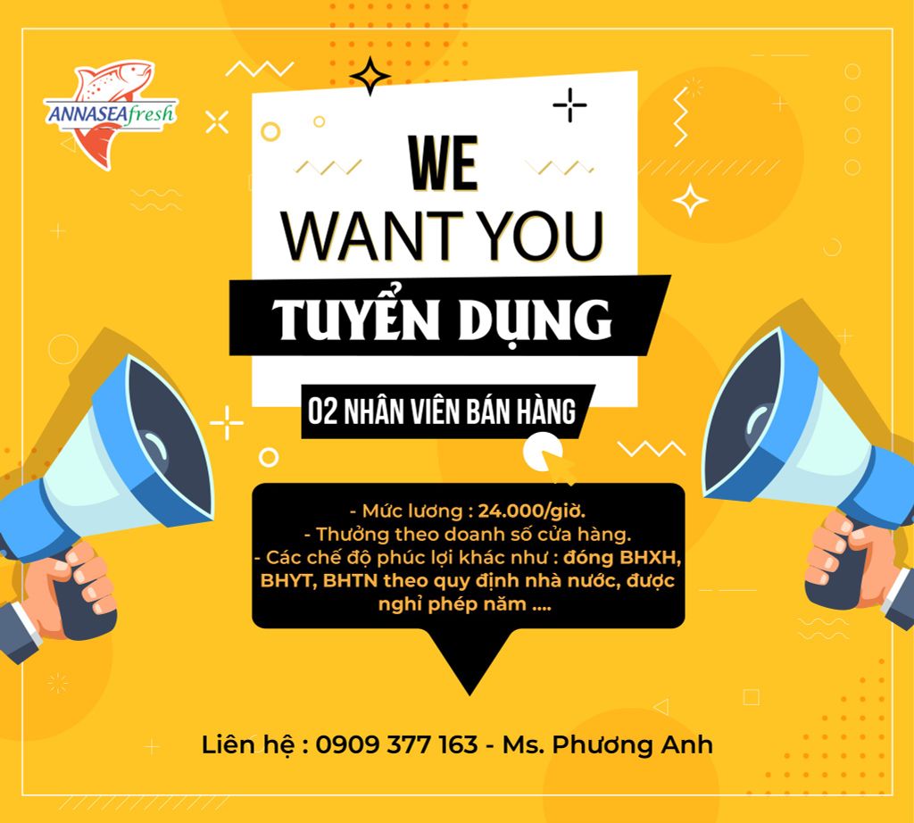 VỊ TRÍ: NHÂN VIÊN BÁN HÀNG