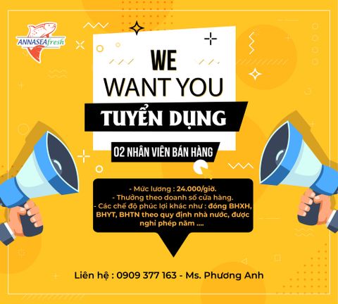 VỊ TRÍ: NHÂN VIÊN BÁN HÀNG