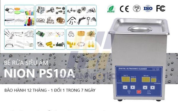 Bể rửa siêu âm mini Nion PS-10A