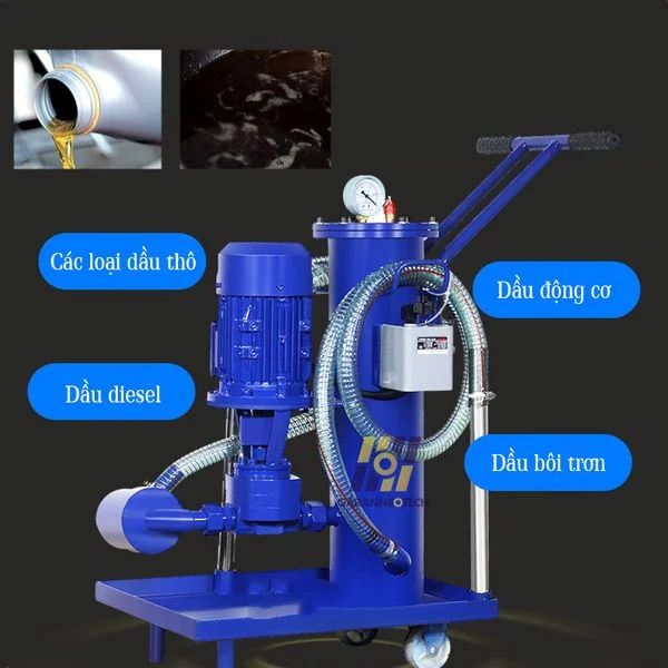 Máy lọc dầu nhớt thải giúp loại bỏ cặn bẩn, các chất ô nhiễm