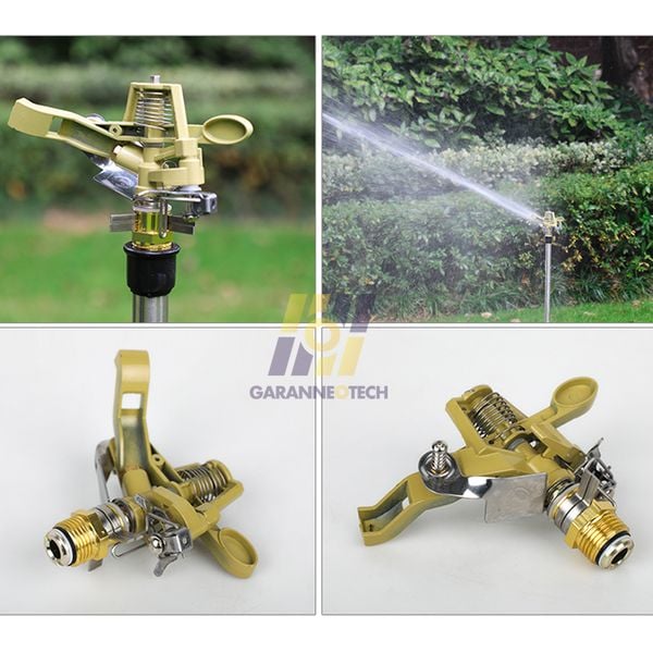 Đầu Phun Nước Bằng Hợp Kim Kẽm Rocker Arm Sprinkler Với Góc Có Thể Điều Khiển Xoay 360°