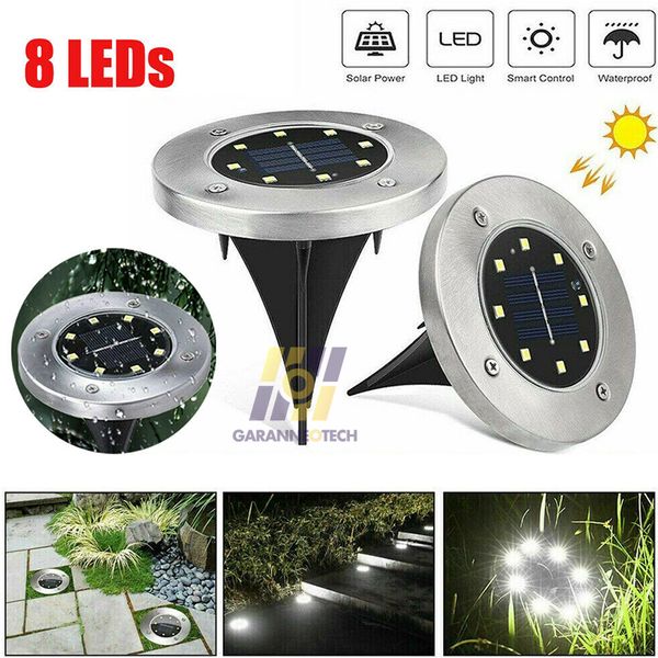 Đèn Led Trang Trí Sân Vườn Năng Lượng Mặt Trời Liền Thể Bằng Nhựa ABS+Inox