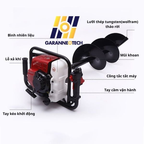 Đặc điểm máy khoan đất công suất 3600W