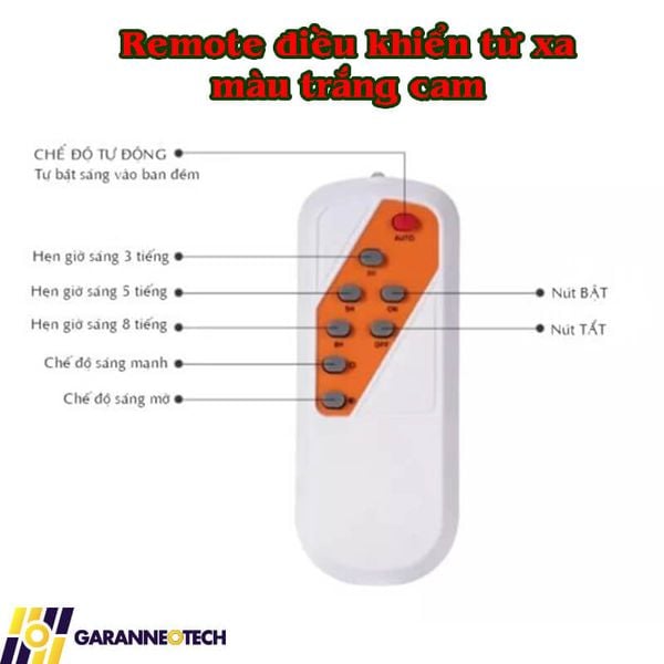 remote đèn năng lượng mặt trời