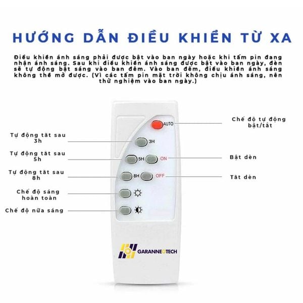 remote điều khiển đèn năng lượng mặt trời