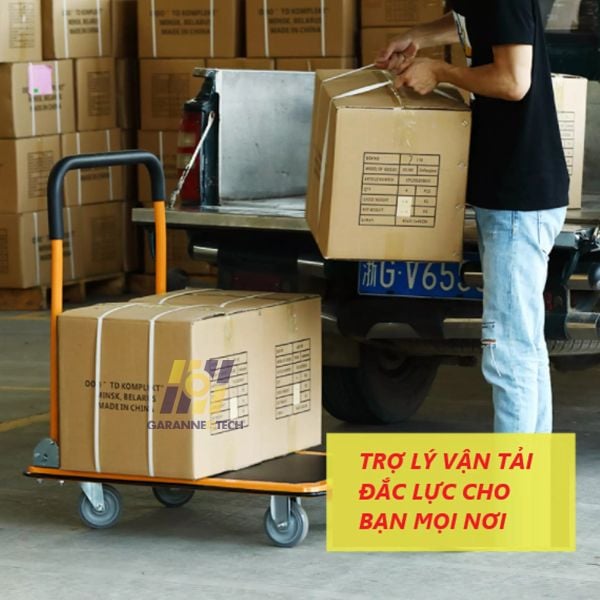 Xe Đẩy Tay 4 Bánh Đa Năng Sàn Thép Dễ Gấp Gọn Tải Trọng Lớn 150KG