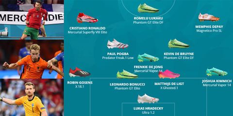 Soi giày đội hình xuất sắc nhất vòng bảng Euro 2020