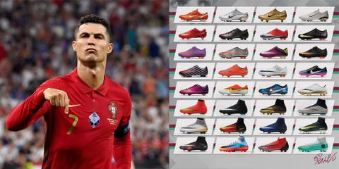 Những phối màu của Nike Mercurial đẹp nhất từng trên chân Cristiano Ronaldo