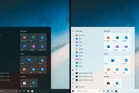 Microsoft tiết lộ giao diện mới của Start Menu trên Windows 10