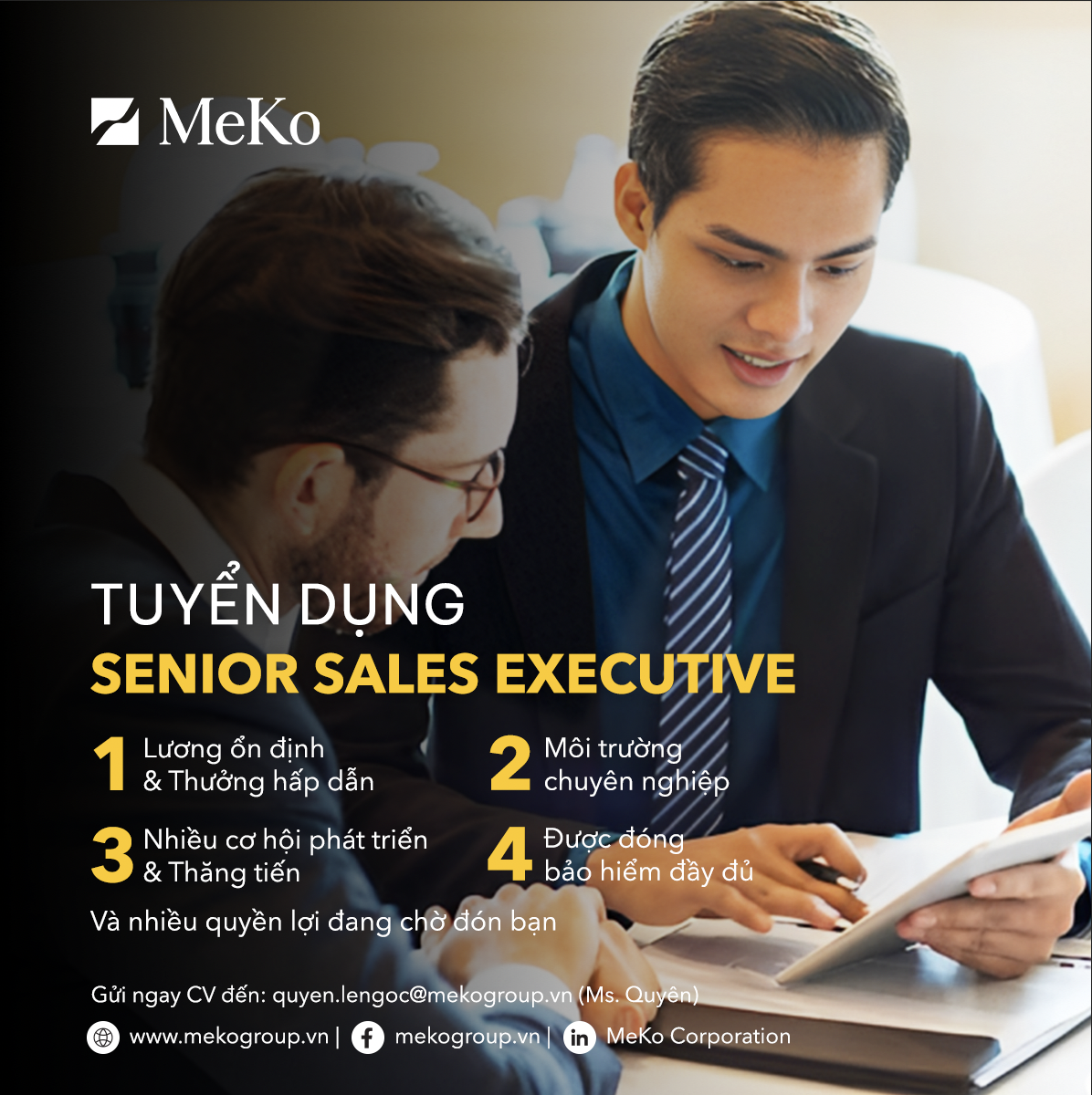 MeKo is looking for a Senior Sales Executive