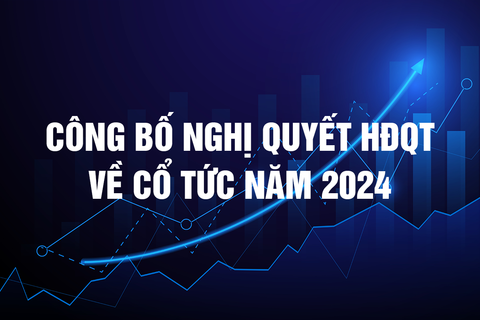 CÔNG BỐ NGHỊ QUYẾT HĐQT VỀ CỔ TỨC NĂM 2024
