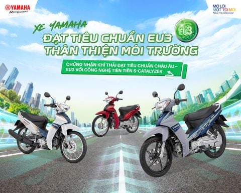 TẤT CẢ DÒNG XE YAMAHA ĐẠT TIÊU CHUẨN KHÍ THẢI EU3