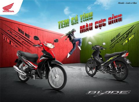 Honda Việt Nam giới thiệu phiên bản mới mẫu xe Blade - Thiết kế thể thao góc cạnh với tem màu cá tính