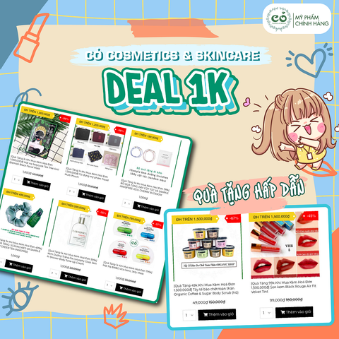 Deal 1k Chăm Da Siêu Đã