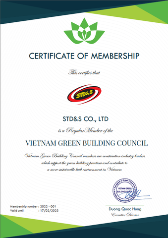 STD&S trở thành thành viên của Hội đồng công trình xanh Việt Nam (VGBC)