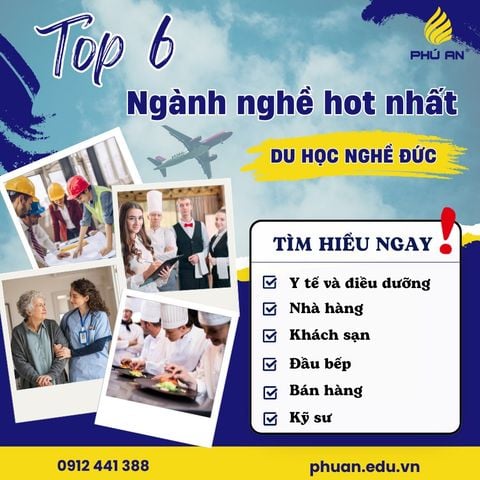 TOP 6 NGÀNH NGHỀ PHỔ BIẾN KHI DU HỌC NGHỀ ĐỨC