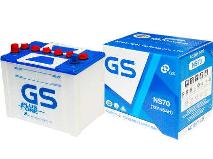 bình ắc quy nước gs ns70 (12v-65ah)