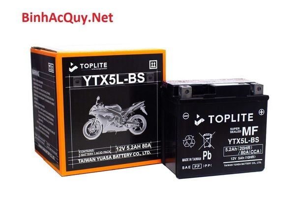 ẮC QUY TOPLITE YTX5L-BS (12V-5AH)