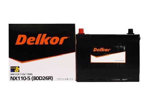 ắc quy delkor nx110-5 (80d26r) ( 12v-70ah)