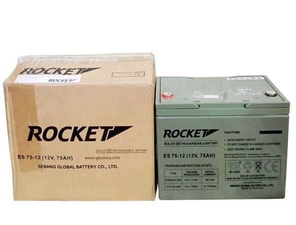 Ắc quy Rocket ES 75-12 (12V-75AH)